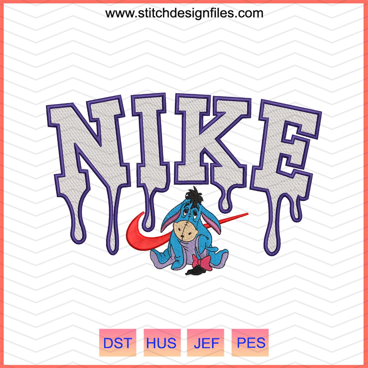 Nike x Eeyore Embroidery Design - nike x eeyore embroidery design
