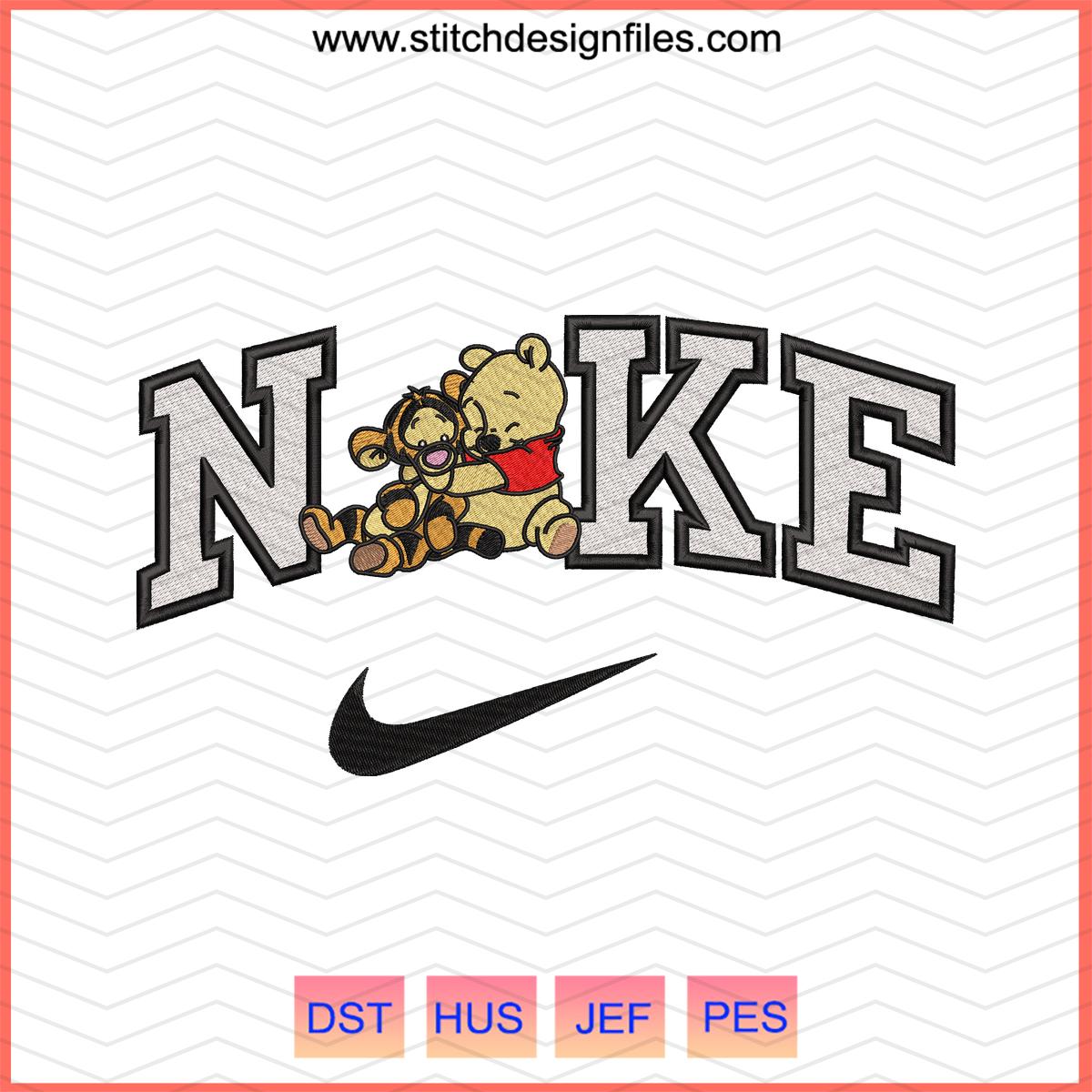 Nike x Winnie the Pooh & Tigger Embroidery File - nike x winnie the pooh tigger embroidery file