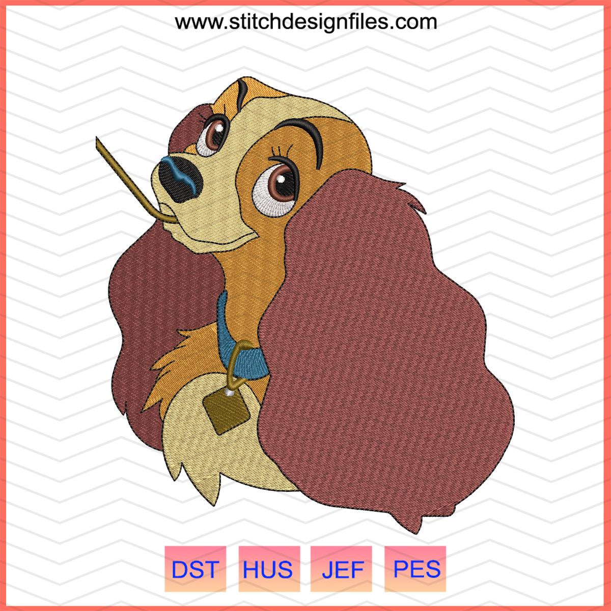 Disney Lady Embroidery Design – Lady and the Tramp