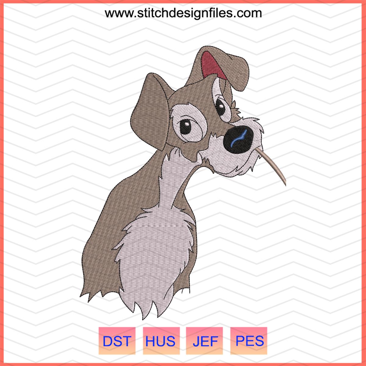 Tramp x Lady and the Tramp Embroidery Design