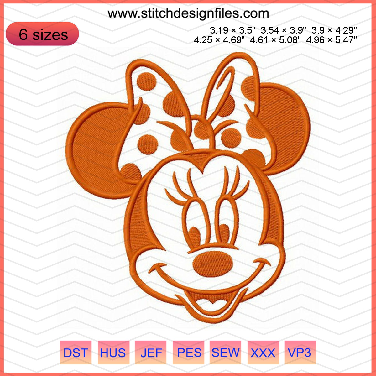 Minnie Mouse Have a Good Day embroidery design featuring joy and happiness.