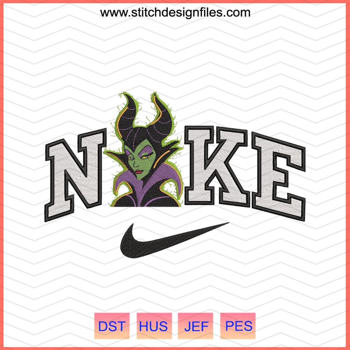 Nike Maleficent Villains Embroidery Design