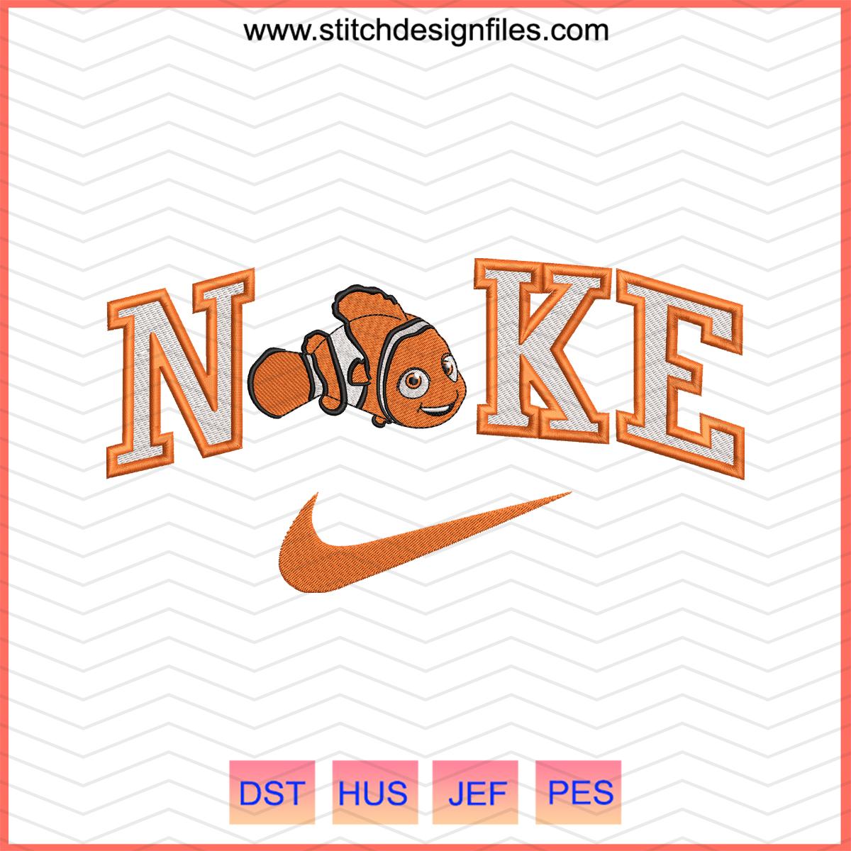 Nike x Nemo and Dory Embroidery Design