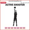 Basketball Embroidery Design: Active Shooter silhouette, hoop, flames; ideal for sports enthusiasts; machine embroidery pattern.
