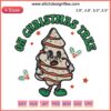 Groovy Oh Christmas Tree Cake Embroidery: Bright, whimsical Christmas cake design with funky text, perfect for holiday machine embroidery.
