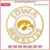 Iowa Hawkeyes Showtime Vintage Embroidery File: Classic football helmet logo design in machine format for sports attire.