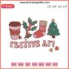 Festive Af Merry Christmas Embroidery - Drink Christmas Party Design with fun festive elements, ideal for holiday celebrations.