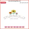 Flowers Sturniolo 2003 Logo Embroidery featuring Sturniolo Triplets' funny design with vibrant floral elements.