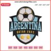 Argentina Qatar 2022 Embroidery Design: Messi Football World Cup Trend, Vibrant Colors, Stylish Soccer Fan Gear