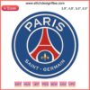 Paris Saint-Germain Logo Embroidery: Detailed Football Sports Logo Design for Machine Embroidery, PSG Team Crest Pattern