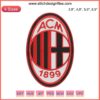 AC Milan Logo Embroidery Design File | Football Sport Machine Stitch Template