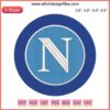 Napoli Logo Embroidery Design File | Machine Stitch Football Sport Badge | Instant Downloadable Digital File
