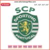 Sporting Lisbon logo embroidery design | Football machine embroidery file | Sporting club crest pattern