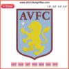 Aston Villa FC logo embroidery design file, perfect for machine embroidery enthusiasts and football fans.