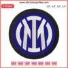 Inter Milan Logo Embroidery Design File, Football Sport Design, Digital Download, Inter Milan Crest, Soccer Team Emblem Stitching