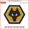 Wolverhampton Wanderers FC Logo Embroidery Design | Football Team Machine Embroidery File | Sports Logo Stitch Pattern