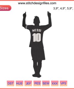 Lionel Messi The Goat M10 Embroidery, World Cup 2022 Iconic Sport Design, Trending, Soccer Legend, Football Star, Stylish Graphic