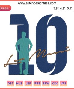 Lionel Messi Signature M10 Embroidery FIFA World Cup Qatar 2022 Design Soccer Icon Trend