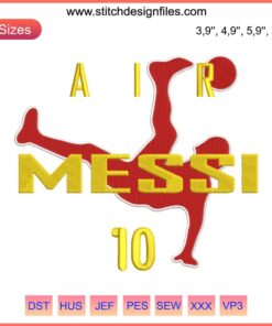 "Legend Lionel Messi Argentina Embroidery: Air Messi M10 Soccer World Cup Design - Iconic Football Artwork."