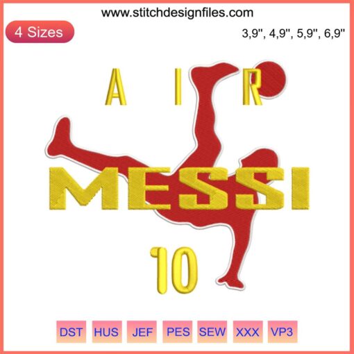 "Legend Lionel Messi Argentina Embroidery: Air Messi M10 Soccer World Cup Design - Iconic Football Artwork."