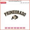 Primeorado Prime Colorado Football Embroidery File: Features Colorado Buffaloes Logo Design for Embroidery Projects.