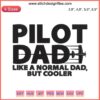 "Pilot Dad Embroidery Design: Cool Father's Day Machine File, Unique Text 'Like A Normal Dad But Cooler' for DIY Gifts"