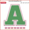 Alpha Kappa Alpha Sorority embroidery machine design file featuring AKA Greek letters in pink and green. Ideal for textile art.