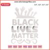 "Black Lives Matter Embroidery Design: Two BLM hands in unity, black history machine embroidery pattern for empowerment shirts."
