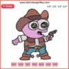 Smiling Friends Cowboy Pim Embroidery Design | Cartoon Character Machine File | Western Theme | Fun Stitching Pattern