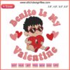 Baby Bad Bunny Valentine Embroidery Design File: "Benito Is My Valentine" with cute rabbit motif for machine embroidery.
