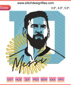 Lionel Messi 10 Fifa World Cup Qatar 2022 Embroidery Design Football Lovers Blue Jersey Patch