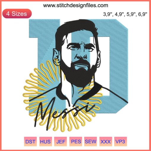 Lionel Messi 10 Fifa World Cup Qatar 2022 Embroidery Design Football Lovers Blue Jersey Patch