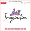 Figment Imagination Disney Embroidery: Whimsical machine design, featuring Figment character, capturing creative journey humor.