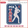 PCA Tour 5 Baseball Embroidery Design featuring dynamic baseball stitching, perfect for sports machine embroidery projects.
