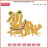 Futurama Hypnotoad Embroidery Design with Vibrant Frogs in Machine Pattern, All Glory to the Hypnotoad, Custom Digital Artwork