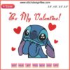 Cute Disney Valentine's Day embroidery design featuring hearts and romantic motifs for machine stitching, perfect for crafts.
