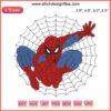 Spider-Man Embroidery Design File: Marvel Hero Machine Embroidery, Action Pose, Iconic Red-Blue Suit, DIY Sewing Project
