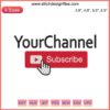 Custom YouTube Channel Name Subscribe Embroidery Design File: Personalize channel branding with a unique, digital embroidery design.