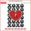 Sad Heart Embroidery Design with XoXo, featuring Baby Benito by Bad Bunny for Valentine’s Day. Digital File, Romantic Theme.