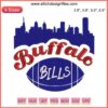 Buffalo Bills Skyline Embroidery Design: NFL Football Fan Gift, Digital File, Classic Team Colors, Cityscape Silhouette, Sport Decor.