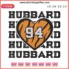 Sam Hubbard 94 Cincinnati Bengals Embroidery with NFL football and Valentine heart design, perfect for fans and sports lovers.