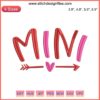 Mini With Heart Arrow Love Embroidery Design: Perfect Mother’s Day Gift, Sophisticated Embroidery Design for DIY Projects.