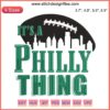 Philadelphia Eagles It's a Philly Thing Embroidery design featuring team logo and slogan for football fan crafts, digital download.