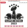 Super Bowl 2023 Vince Lombardi Trophy Football Embroidery Design, premium digital embroidery for sports enthusiasts.