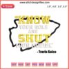 Kansas City Chiefs Travis Kelce Embroidery: "Know Your Role and Shut Your Mouth" Design, Bold Red & Yellow Stitching