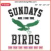 Philadelphia Eagles embroidery design: "Sundays Are For The Birds" football machine embroidery, perfect for fans.