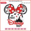 Magical Mickey Castle embroidery design file for My First Disney Trip 2023; perfect for DIY Disney apparel crafts.