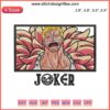 Doflamingo Embroidery Design: Vibrant One Piece Anime, Machine Embroidery File, Pirate Theme, Customizable, Digital Download