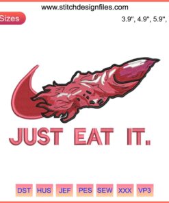 Sukuna Finger Embroidery Design | Anime Nike Logo Mashup | Just Eat It Theme | Digital File for Stitching