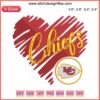 Heart Love Kansas City Chiefs Embroidery Design, KC Chiefs American Football Logo Embroidery Pattern.